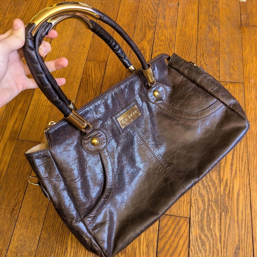 Vintage Y2k CC Skye Brown Leather Handbag Purse